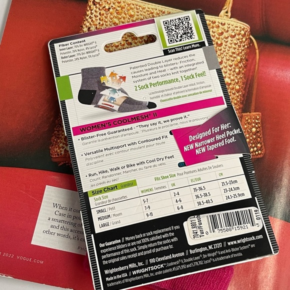 NWT WRIGHTSOCK TAB Coolmesh II ANTI BLISTER SYSTEM Socks Pick - Picture 2 of 5